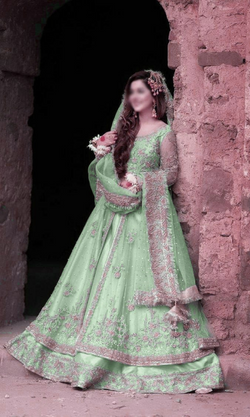 NET FROK With SATIN SILK Trouser