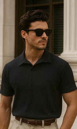 Texture Stripe Polo