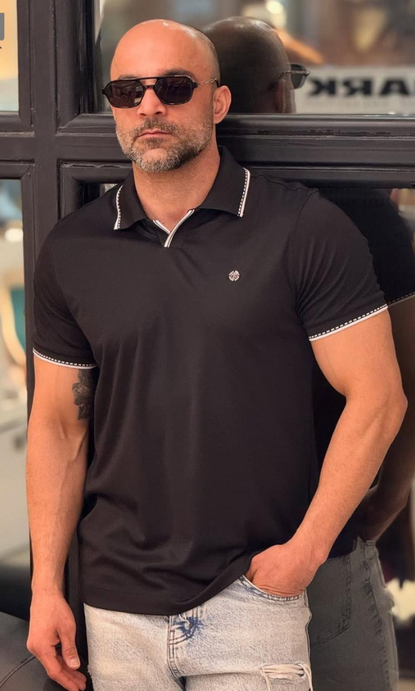 V Collor front  Embroidery polo