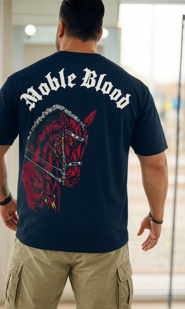 Horse back  Printed Dropshoulder
