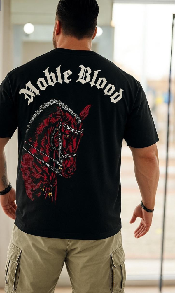Horse back  Printed Dropshoulder