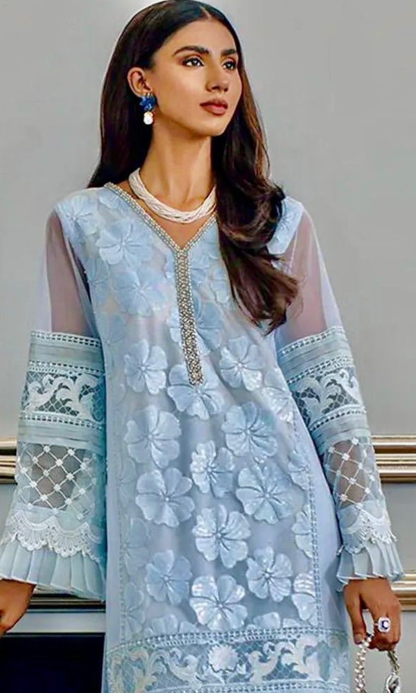 Brand Agha Noor  Hand Embellished Organza Dress 🌸